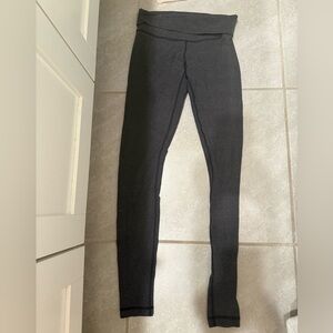 Lululemon fold over leggings- charcoal grey